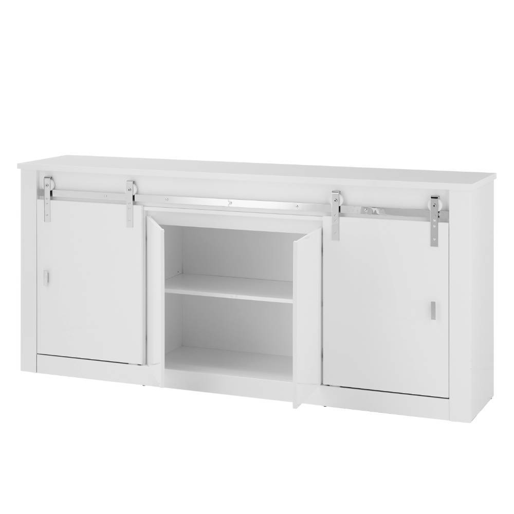 Sideboard Melvyno in Weiß mit Hochglanz Front