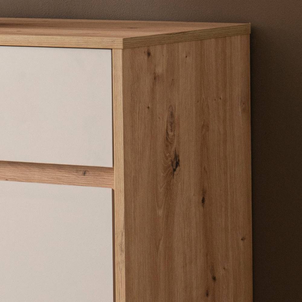 Sideboard Ikba mit drei Schubladen und Drehtüren