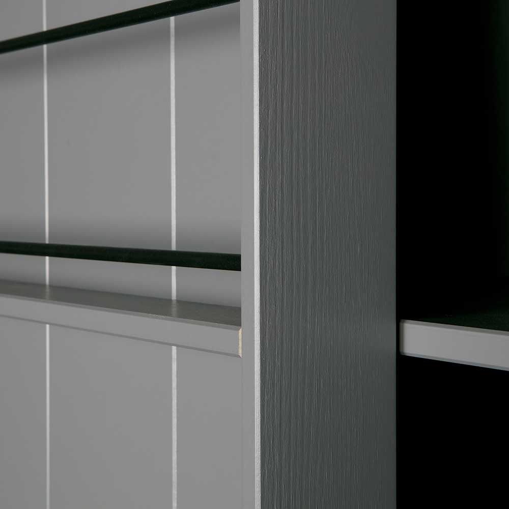 Skandi Design Schiebetürenschrank Alican in Grau 150 cm breit