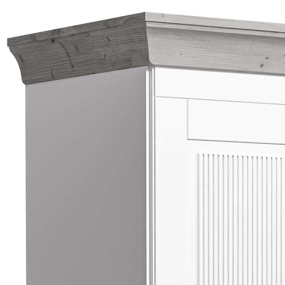 Drehtürenschrank Benfitas im Landhausstil mit Kassetten Optik Front