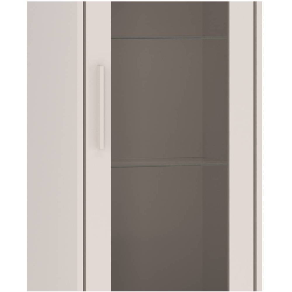 Stauraumvitrine Fortlanda mit Glastür 197 cm hoch