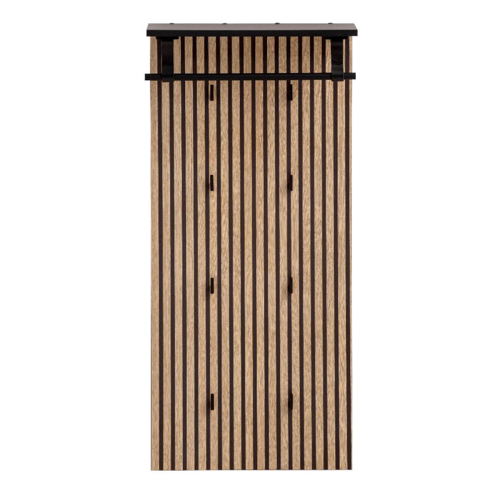 Wandgarderobe Snowball in Paneeloptik mit 8 Kleiderhaken