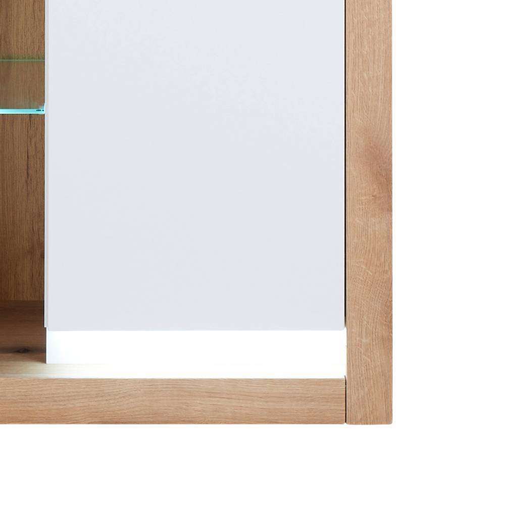 Wohnzimmer Anbauwand Asprecca in modernem Design 195 cm hoch (dreiteilig)