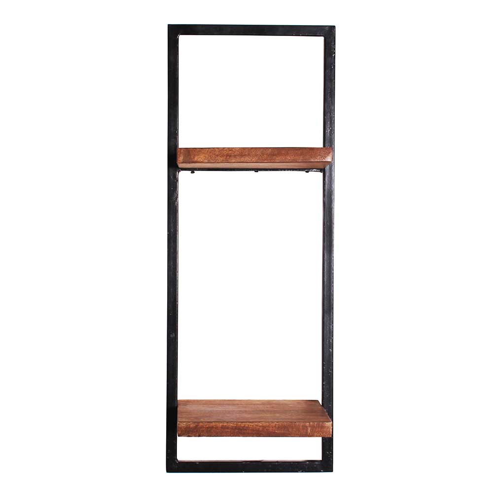 Industry Wand Regal India aus Mangobaum Massivholz und Stahl 25 cm breit