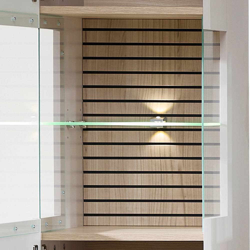 Wandvitrine Jasefiana in modernem Design mit LED Beleuchtung
