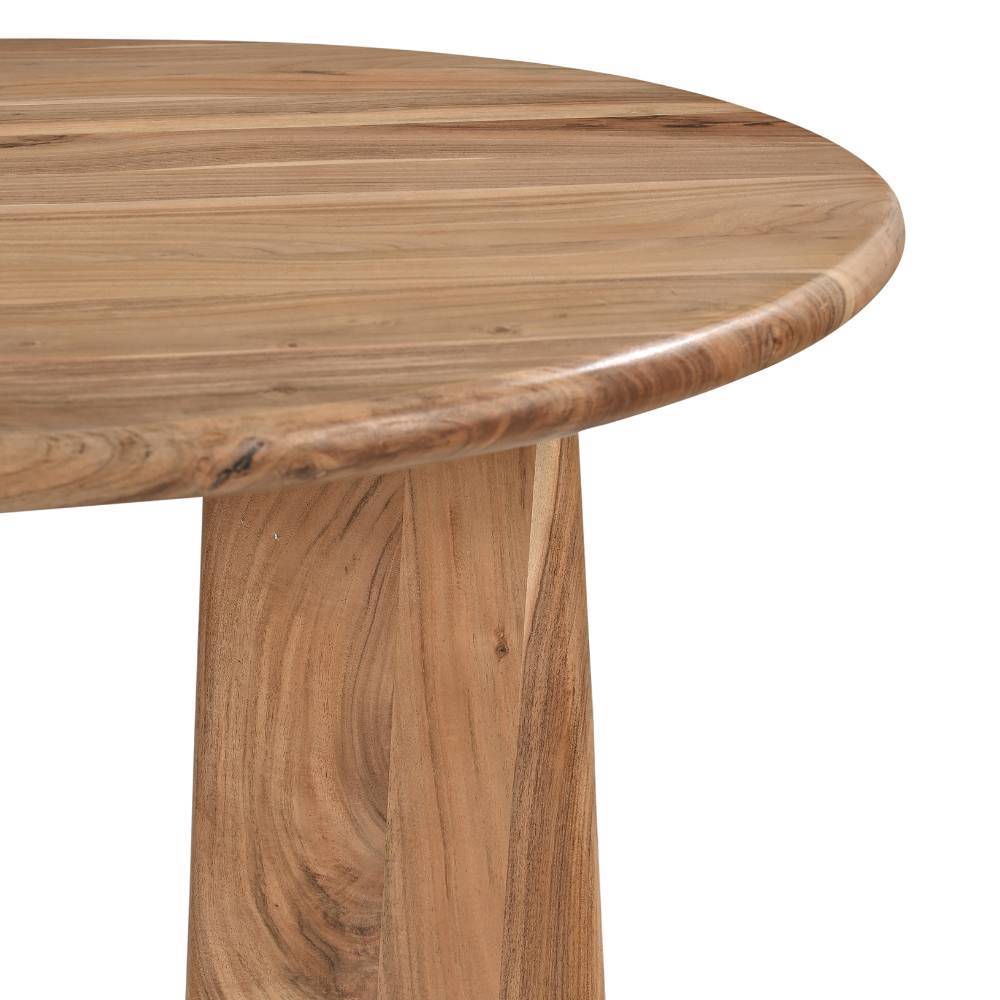 Akazie Massivholz Esstisch Troyesa in runder Form 120 cm breit