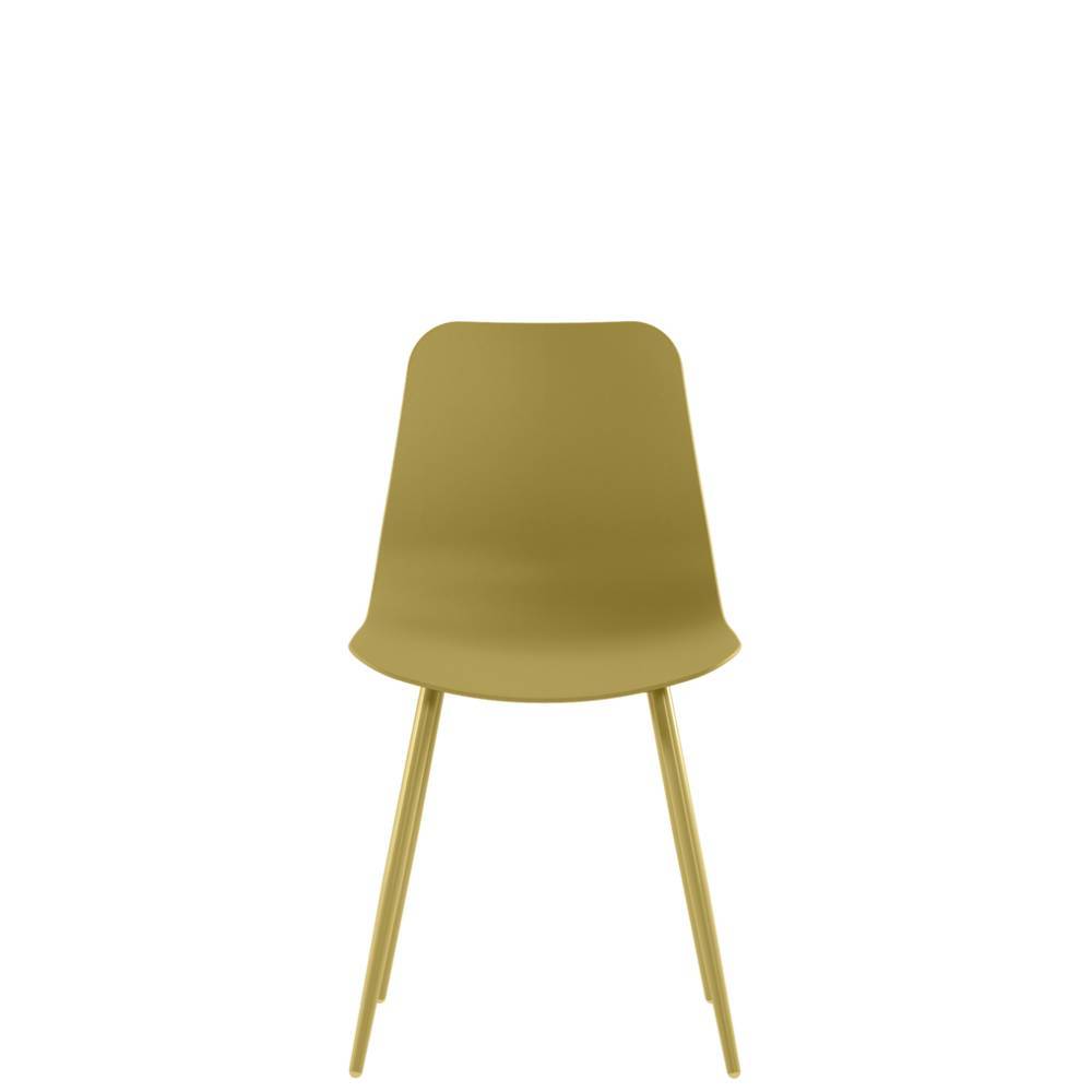 Stuhl Esszimmer Clienti in Senfgelb 45 cm Sitzhöhe (4er Set)