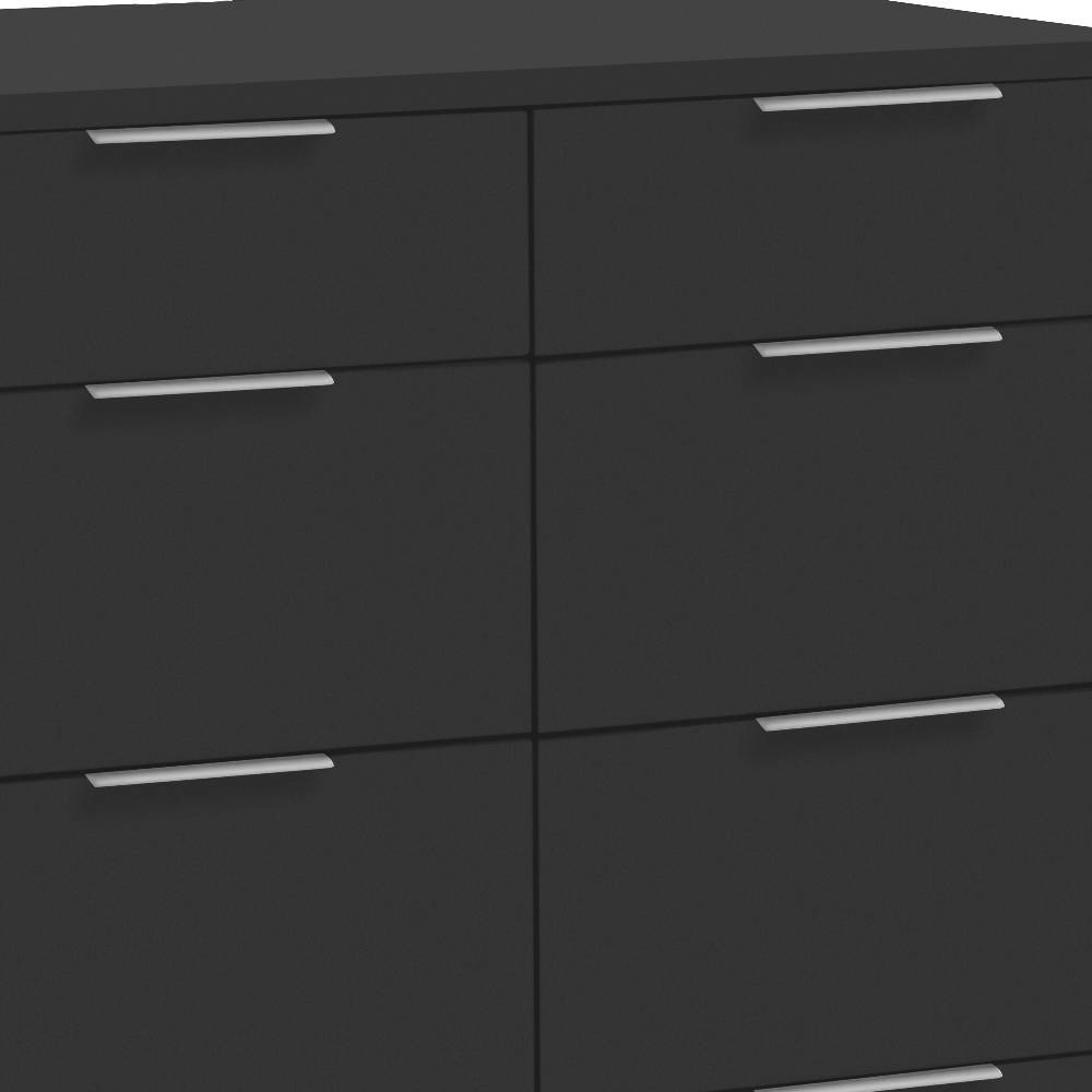 Schubladen Sidebord Junetega in Anthrazit und Weiß