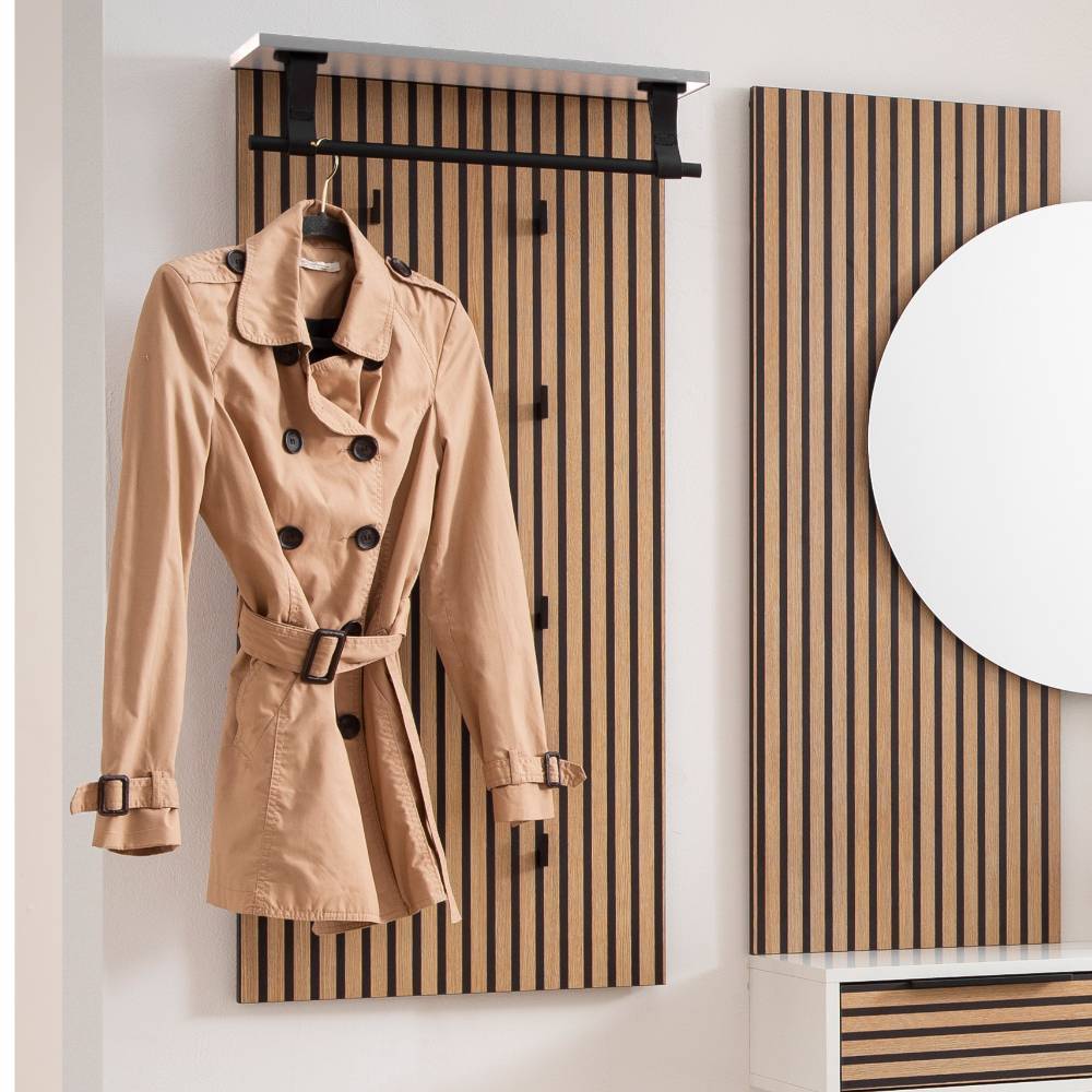 Wandgarderobe Capolyna in Paneeloptik melaminbeschichtet