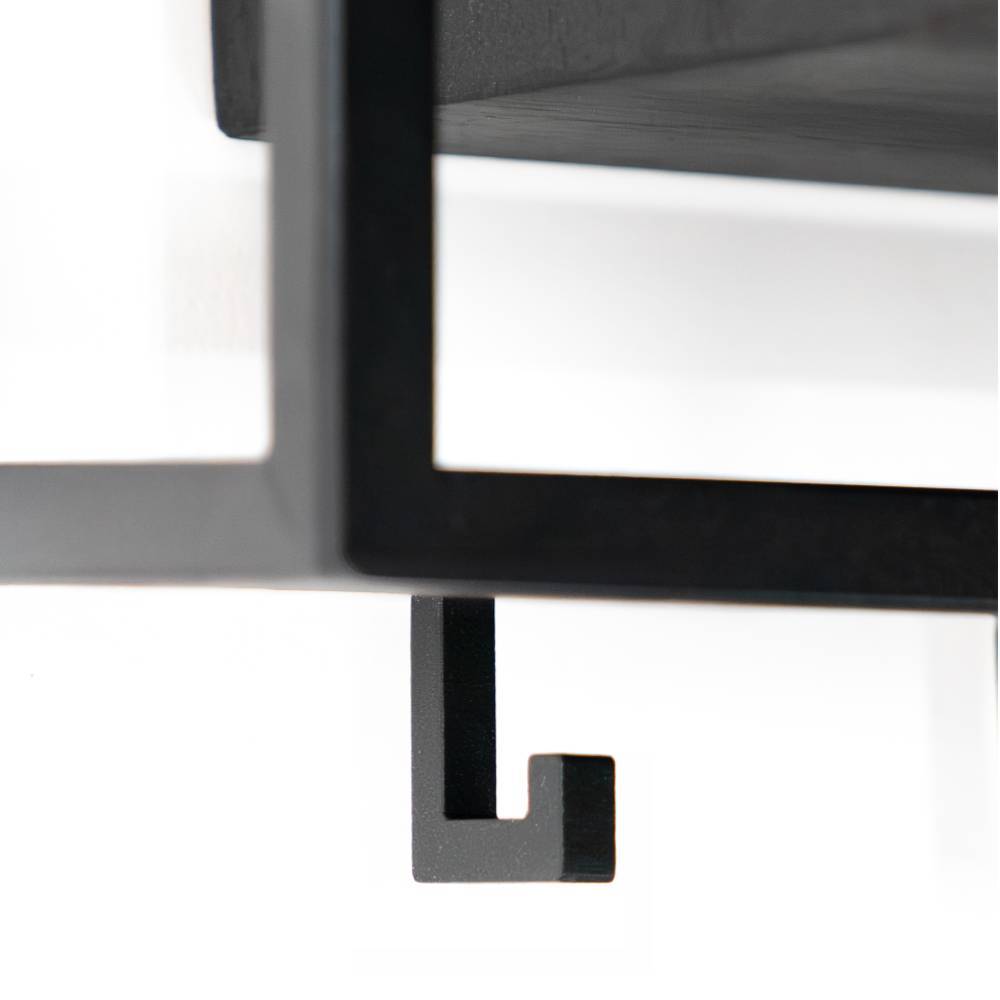 Wandgarderobe Cerala in Schwarz 78 cm breit