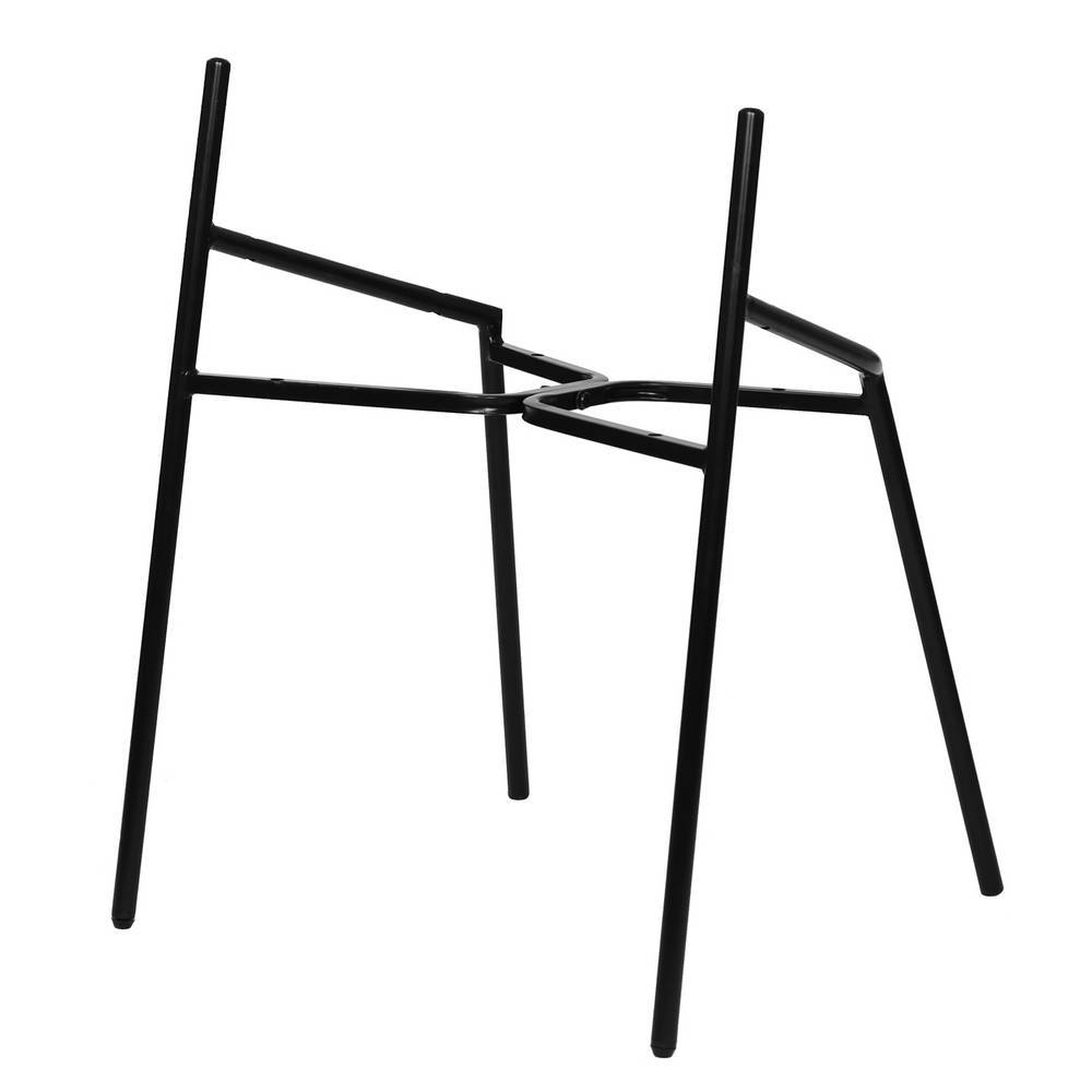 Esstisch Stühle Ofreda in Dunkelgrau mit Gestell aus Metall (2er Set)
