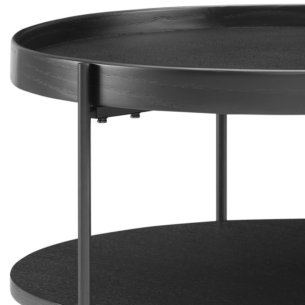 Couchtisch Nuvellas in runder Form - Schwarz