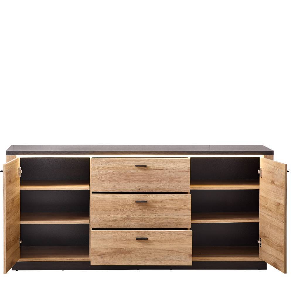 Sideboard Helias in Eichefarben 186 cm breit