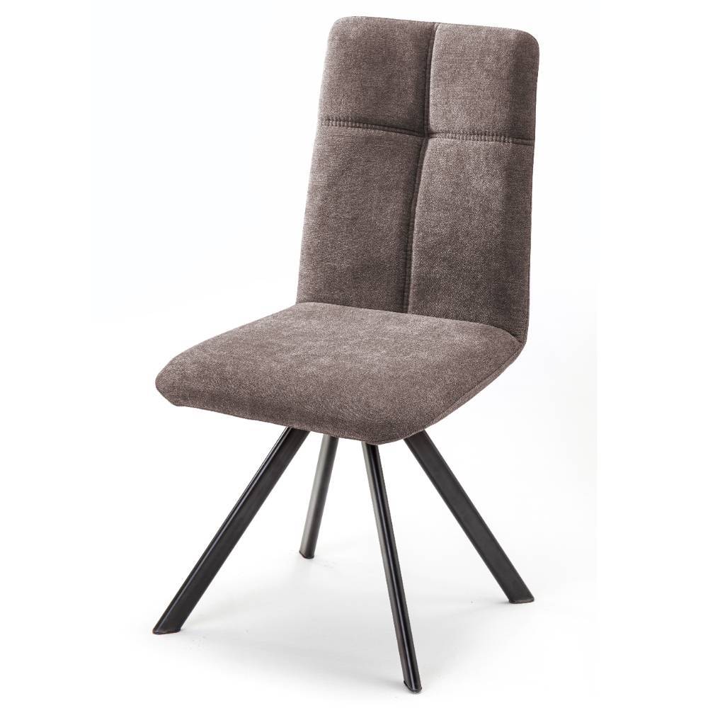 Esszimmerstuhl Waykiko aus Webstoff mit aufwendigen Steppungen (2er Set)