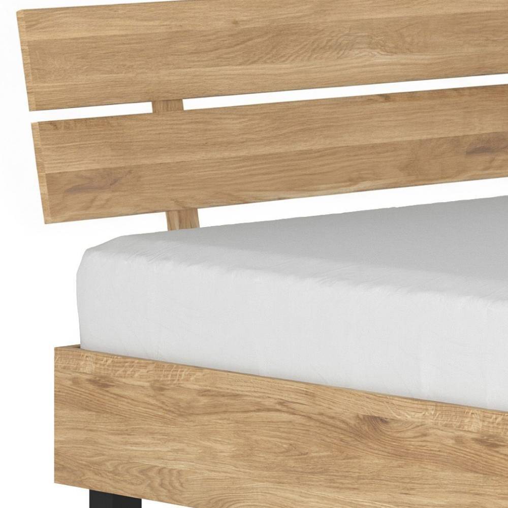 Massivholzbettgestell Dango im Industry und Loft Stil 45 cm Einstiegshöhe