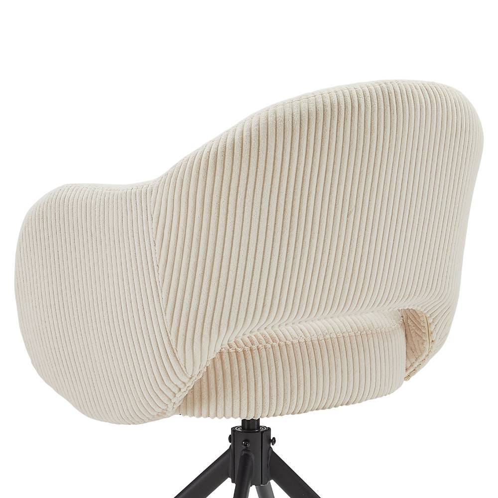 Polsterstuhl Chocina um 360 Grad drehbar aus Cord