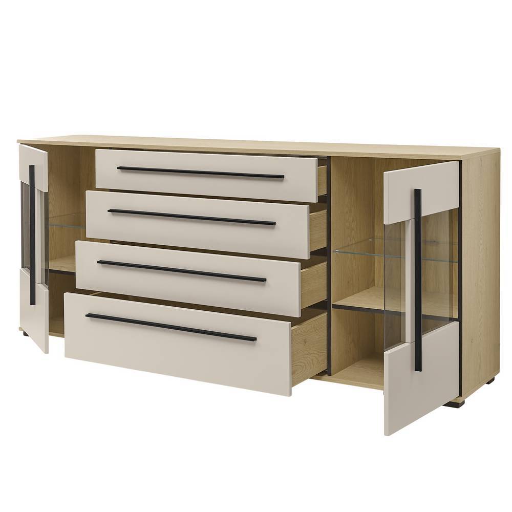Sidebord Helina 200 cm breit mit vier Schubladen
