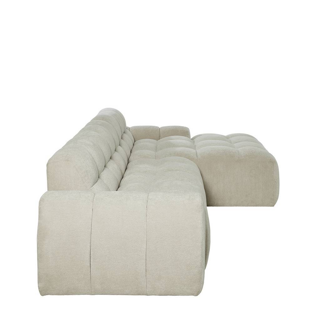 Ecksofa Freshing aus Boucle mit aufwendigen Steppungen