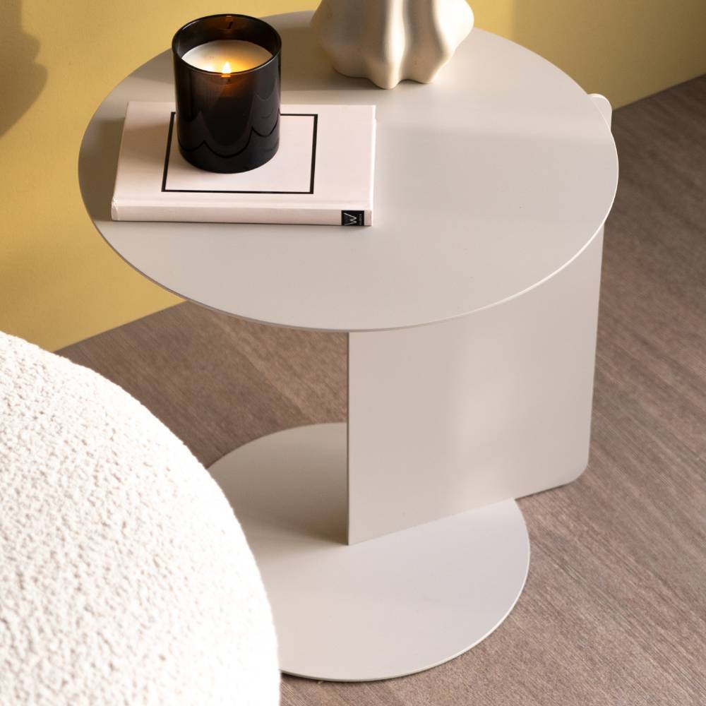 Beitisch Zirova in Taupe aus Stahl