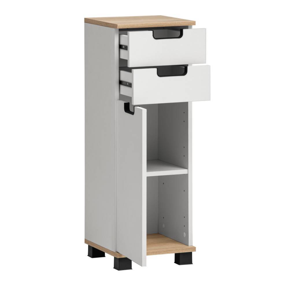 Badschrank Desancto 30 cm breit mit zwei Schubladen