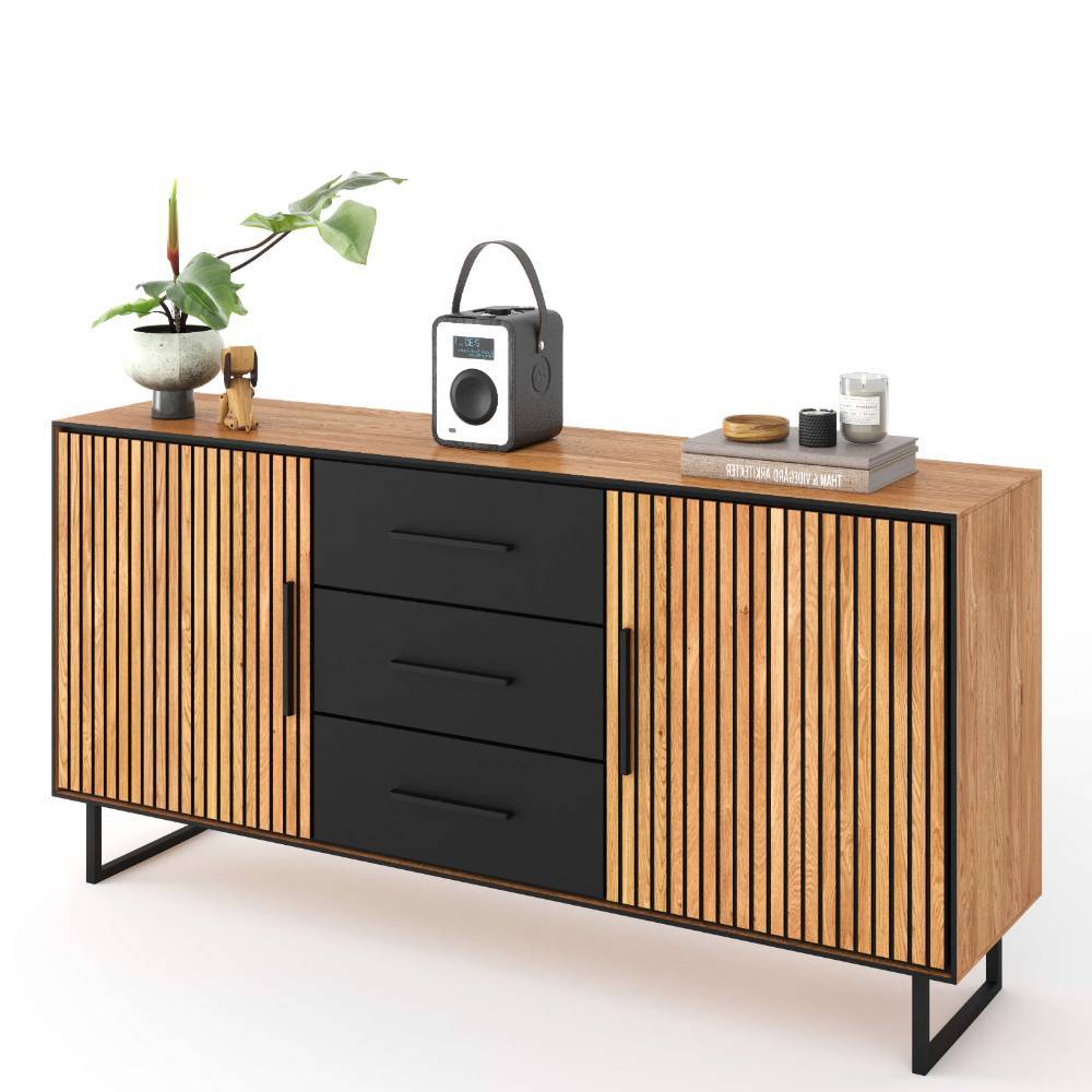 Sideboard Laviella in modernem Design mit Bügelgestell aus Metall