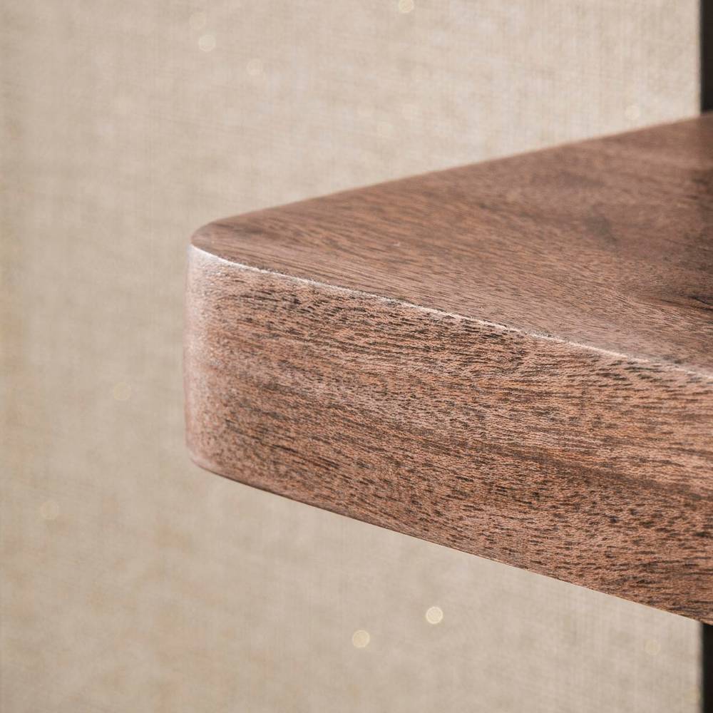 Wandgarderobe Lolona mit Hutablage aus Holz im Industry und Loft Stil