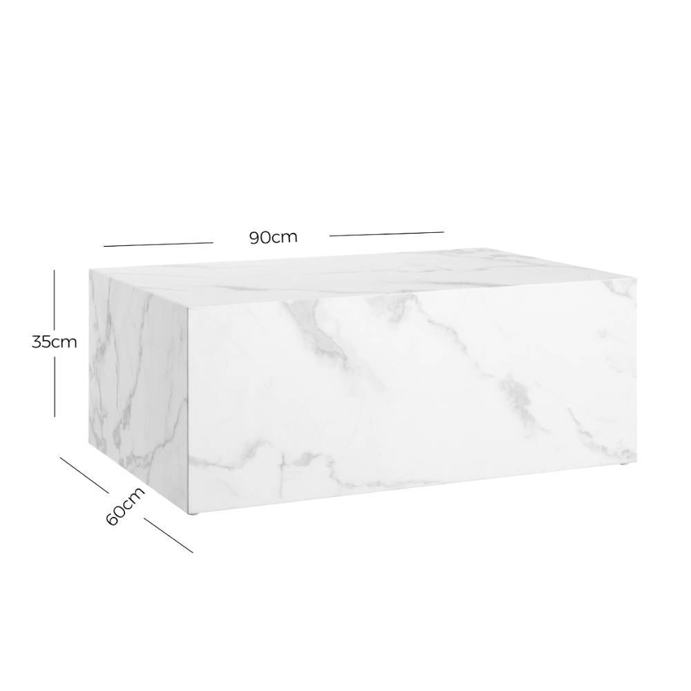 Wohnzimmertisch Gondama in Block-Form - Marmor Optik