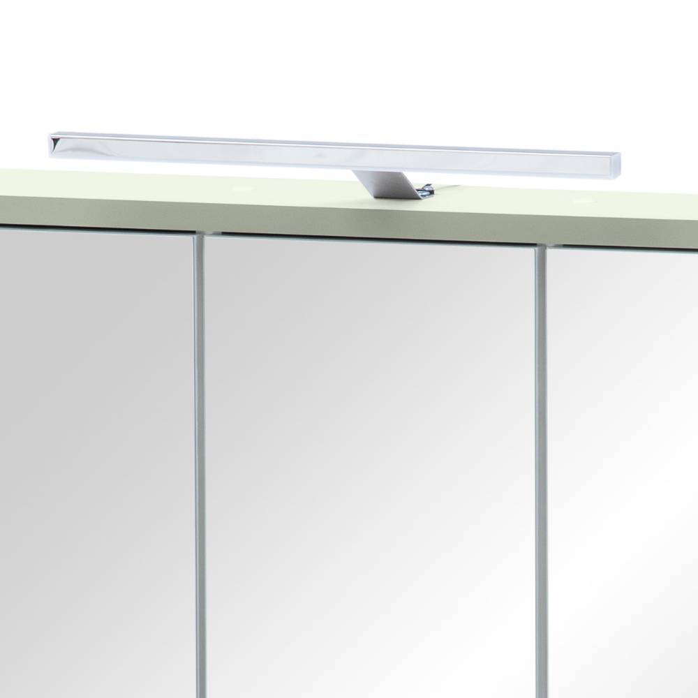Lichtspiegelschrank Jump in Graugrün für die Wandmontage