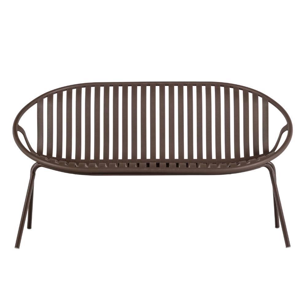 Outdoor Sitzbank Granada in Dunkelbraun-Lila 131 cm breit