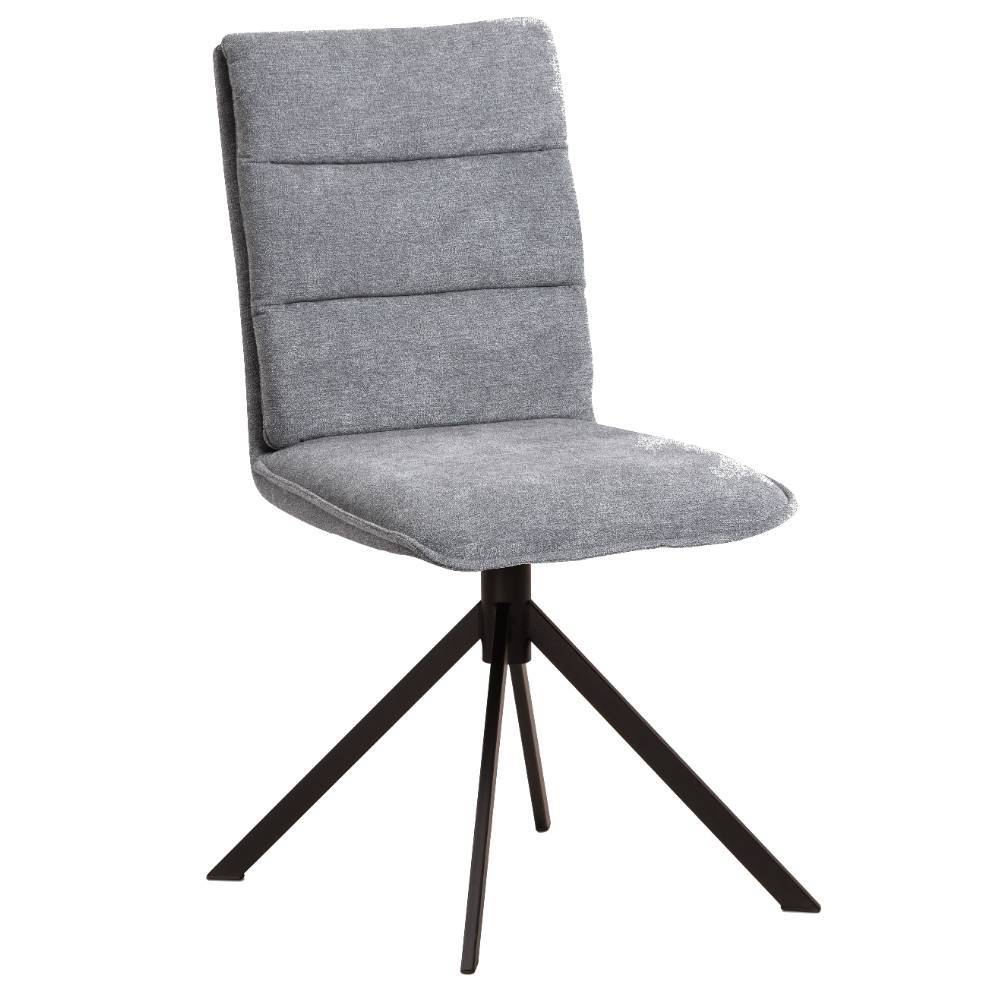 Esstisch Stühle Ramotu in Grau mit aufwendigen Steppungen (2er Set)