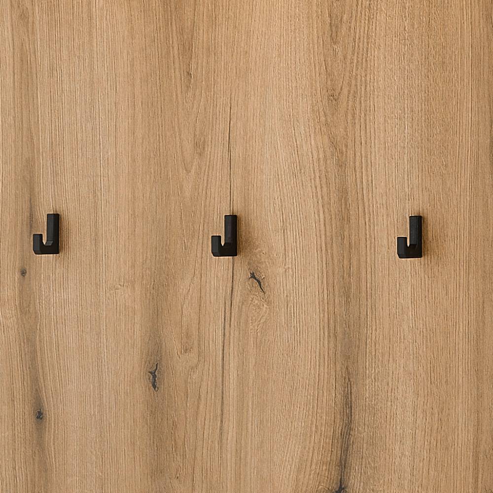 Wandgarderobe Nemphia in modernem Design mit 3 Kleiderhaken
