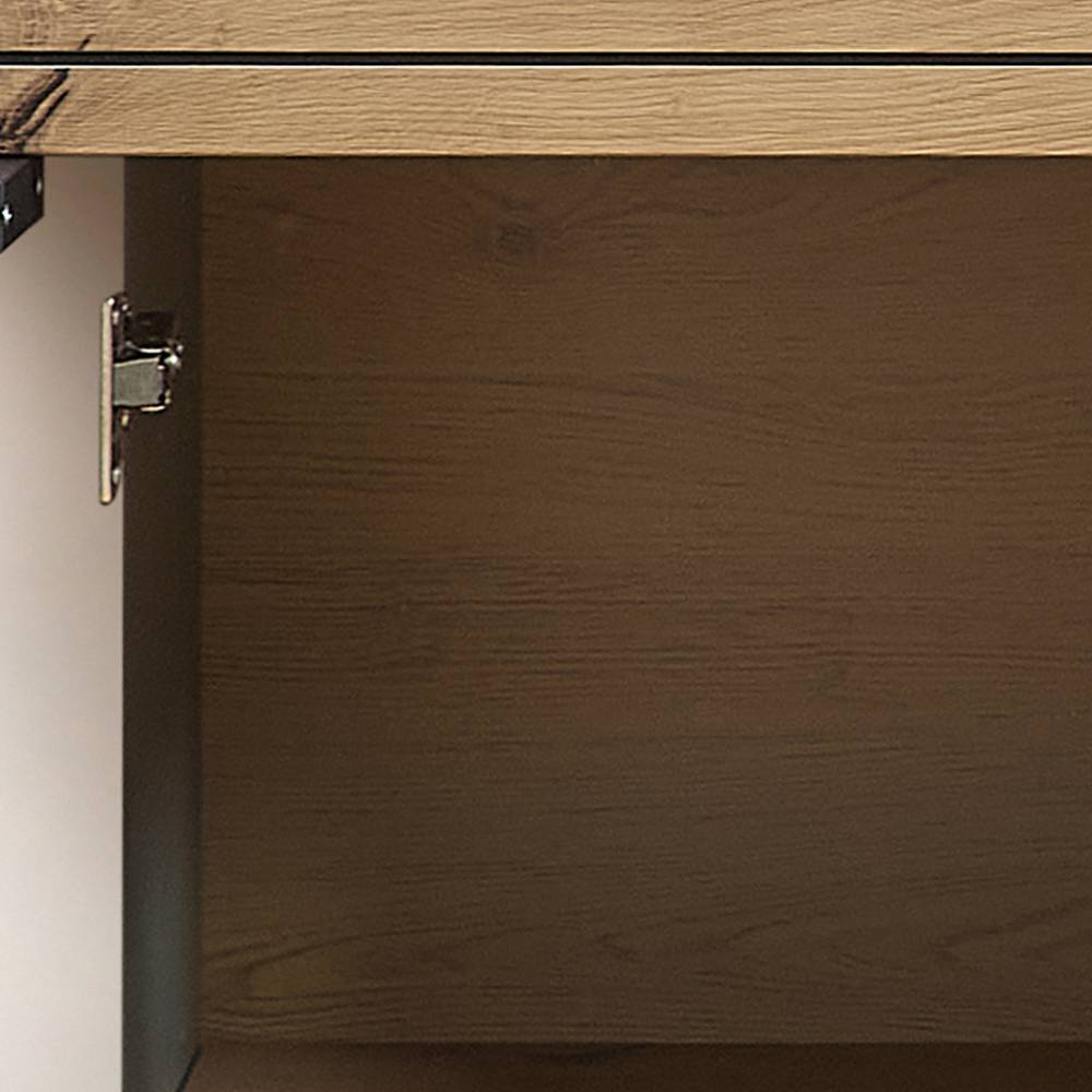Wohnzimmer Highboard Ilitalcon in Graugrün mit zwei offenen Fächern