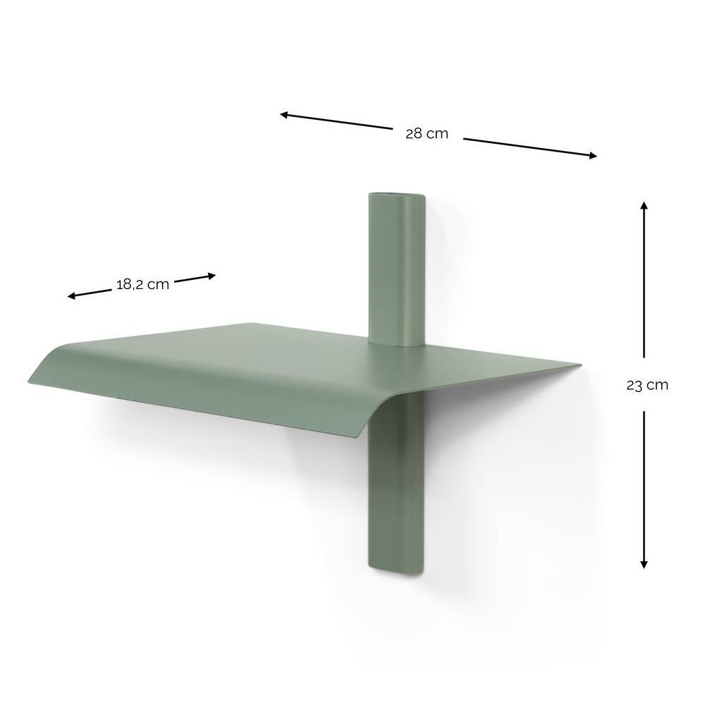 Metall Wandboard Livorno in Graugrün und modernem Design