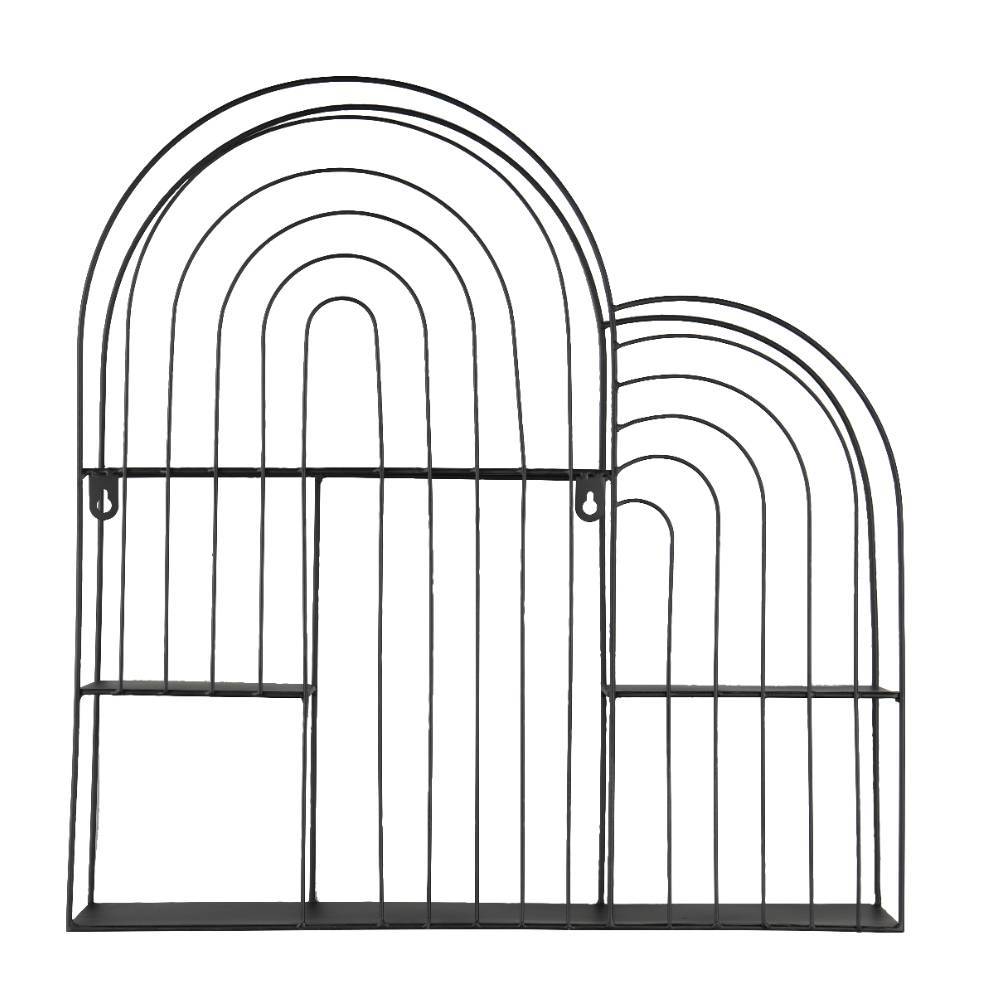 Wandregal Yalisa in Rundbogen Form aus Metall