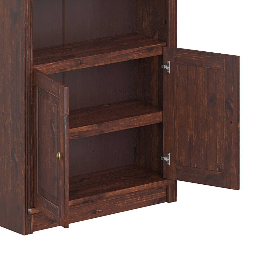Regalschrank Naguera mit Massivholz Türen im Landhausstil