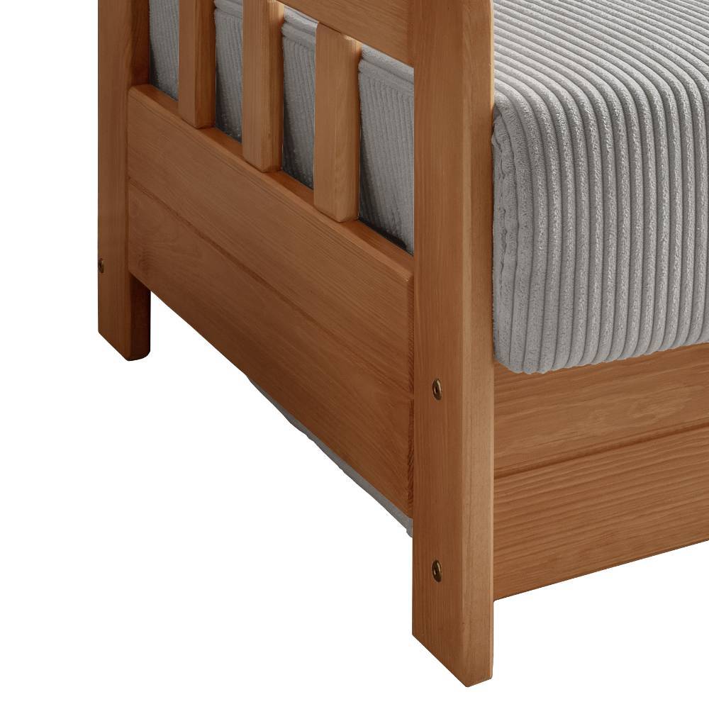 Landhausstil Schlafsofa Attrona aus Kiefer Massivholz 154 cm breit