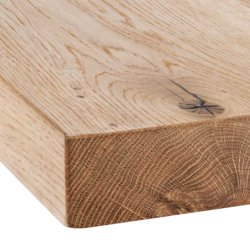 Massivholztisch Budelli mit X Gestell im Industry und Loft Stil