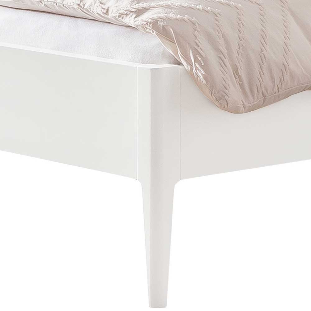 Weißes Bett modern Lury aus MDF im Skandi Design