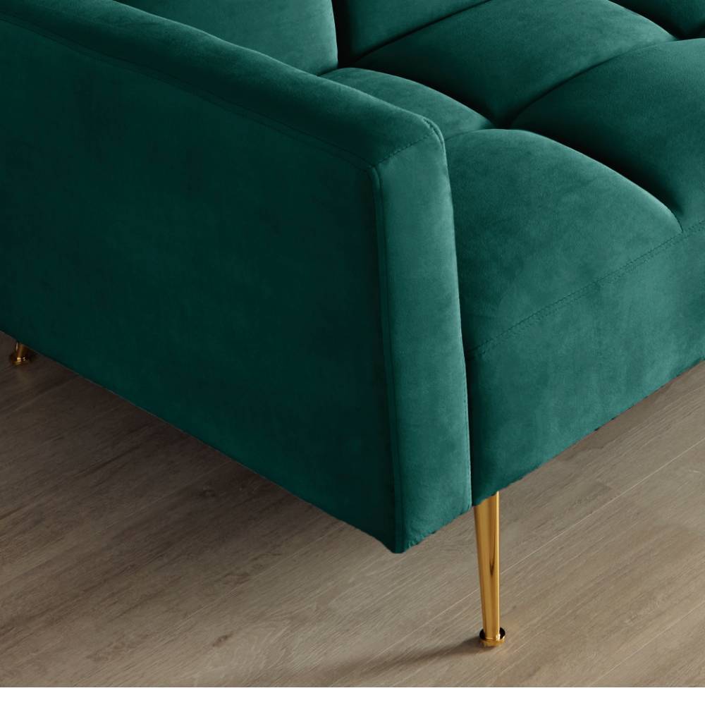 Schlafsofa Glamour aus Samt mit aufwendigen Steppungen