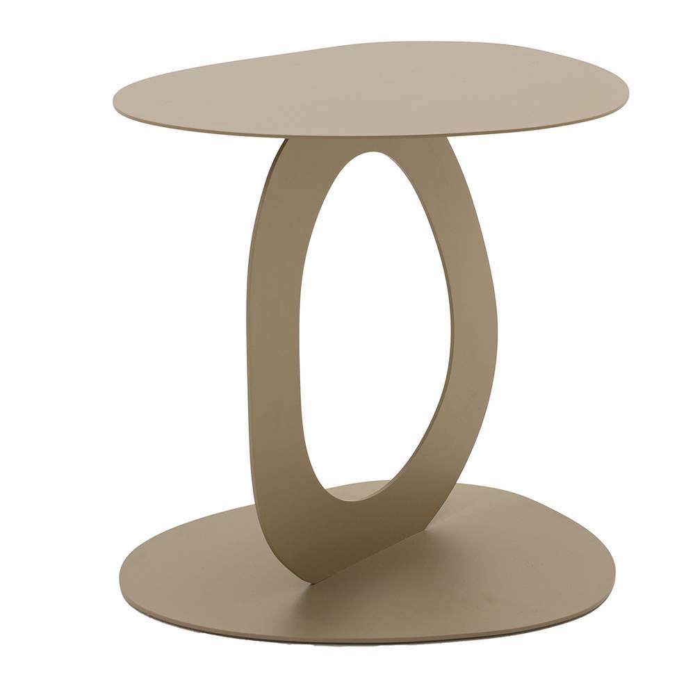 Metall Beistelltisch Zegovin in organischer Form und modernem Design
