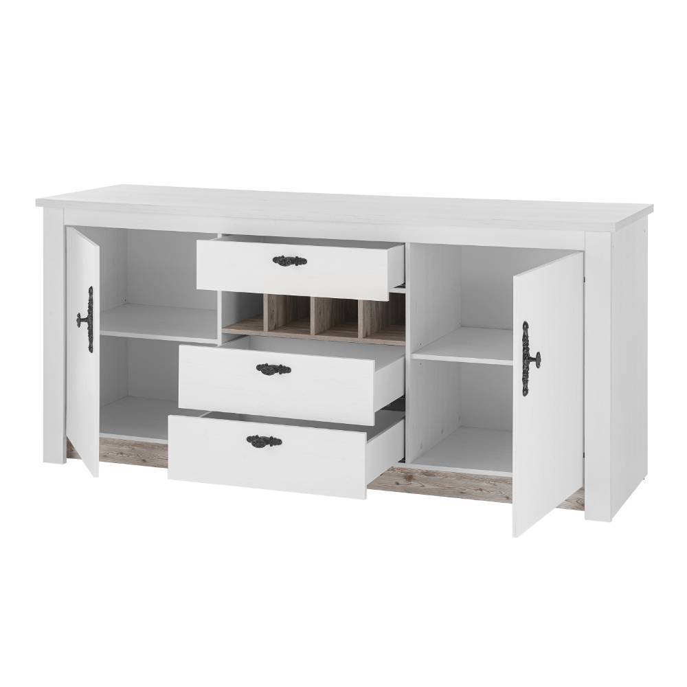 Küchenmöbel Flurencina im Landhausstil 264 cm breit (vierteilig)