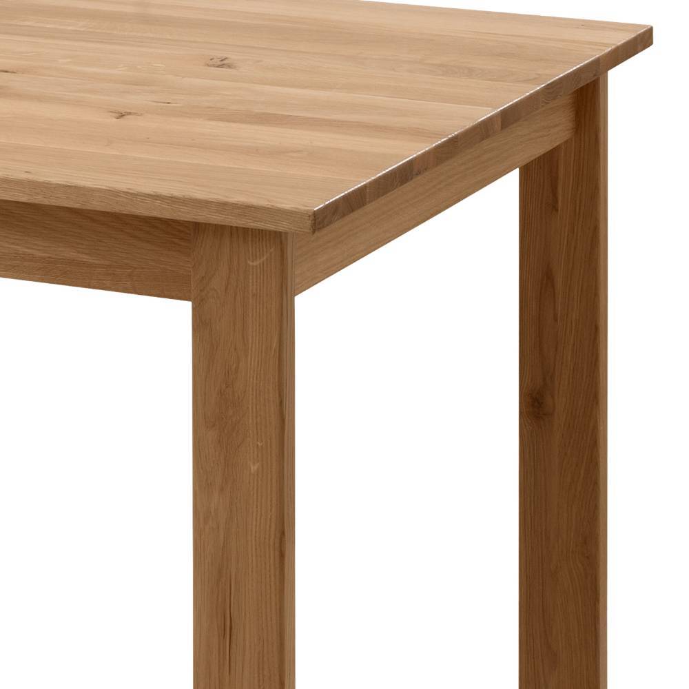 Massivholztisch Samluca mit Bügelgestell aus Eiche Massivholz