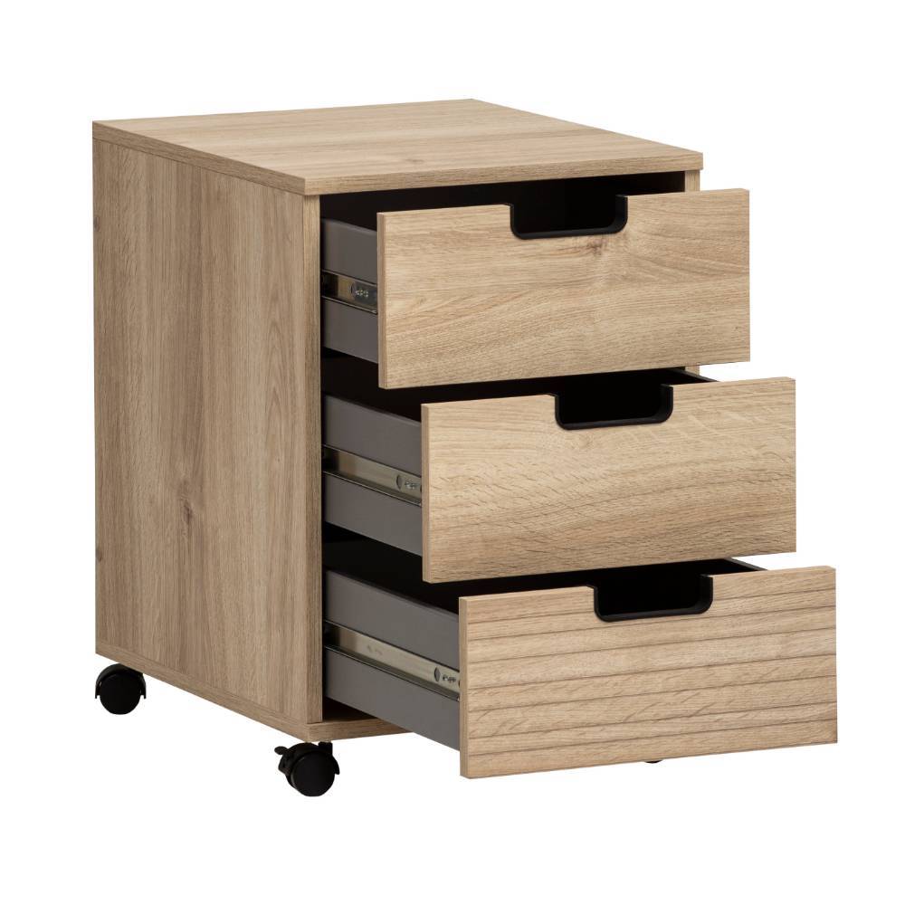 Bürorollcontainer Rasvanna mit drei Schubladen 57 cm hoch