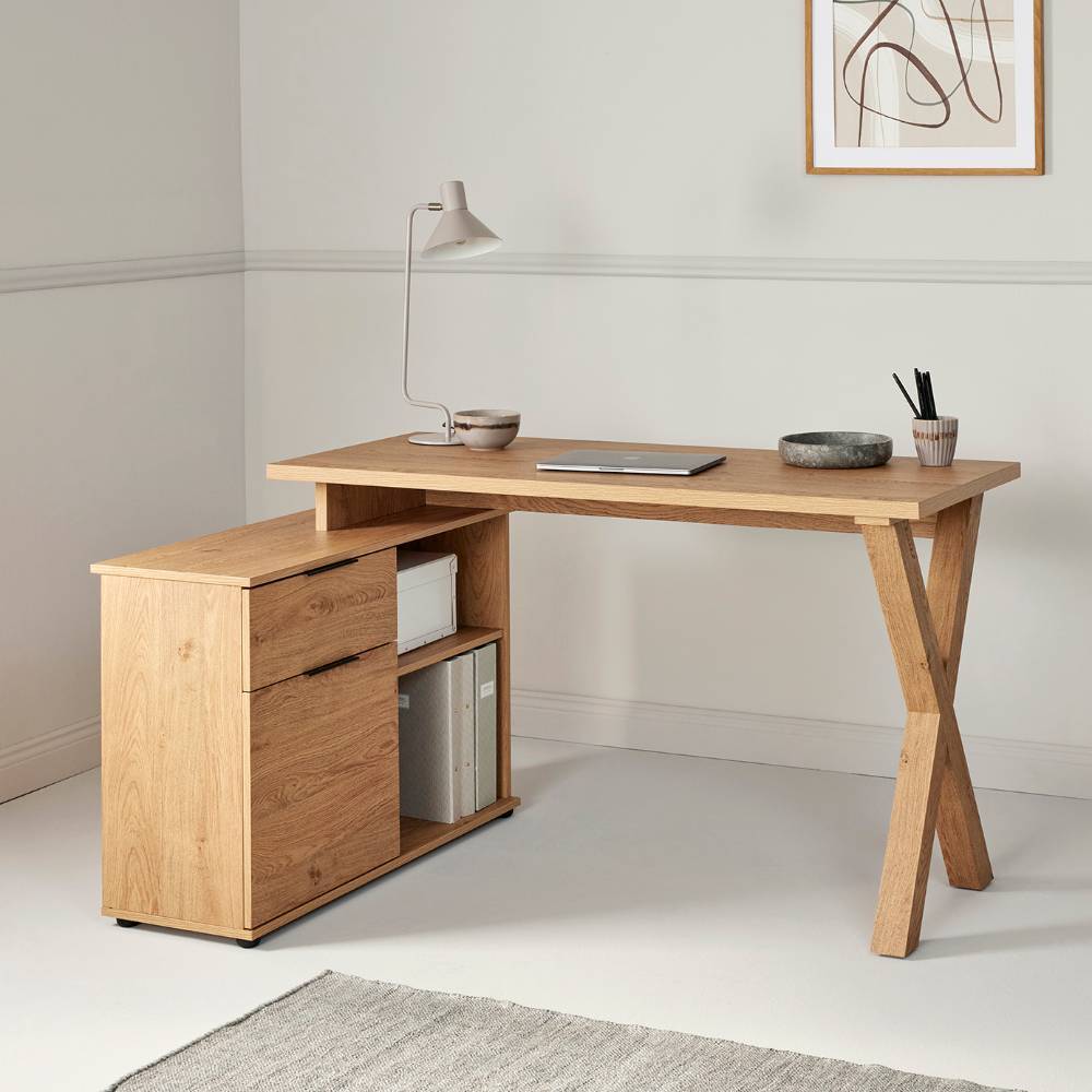 Schreibtisch Susi in Eichefarben 140 cm breit