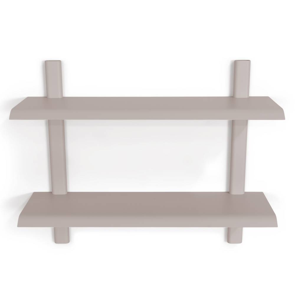 Metall Hängeregal Anizia in Taupe pulverbeschichtet