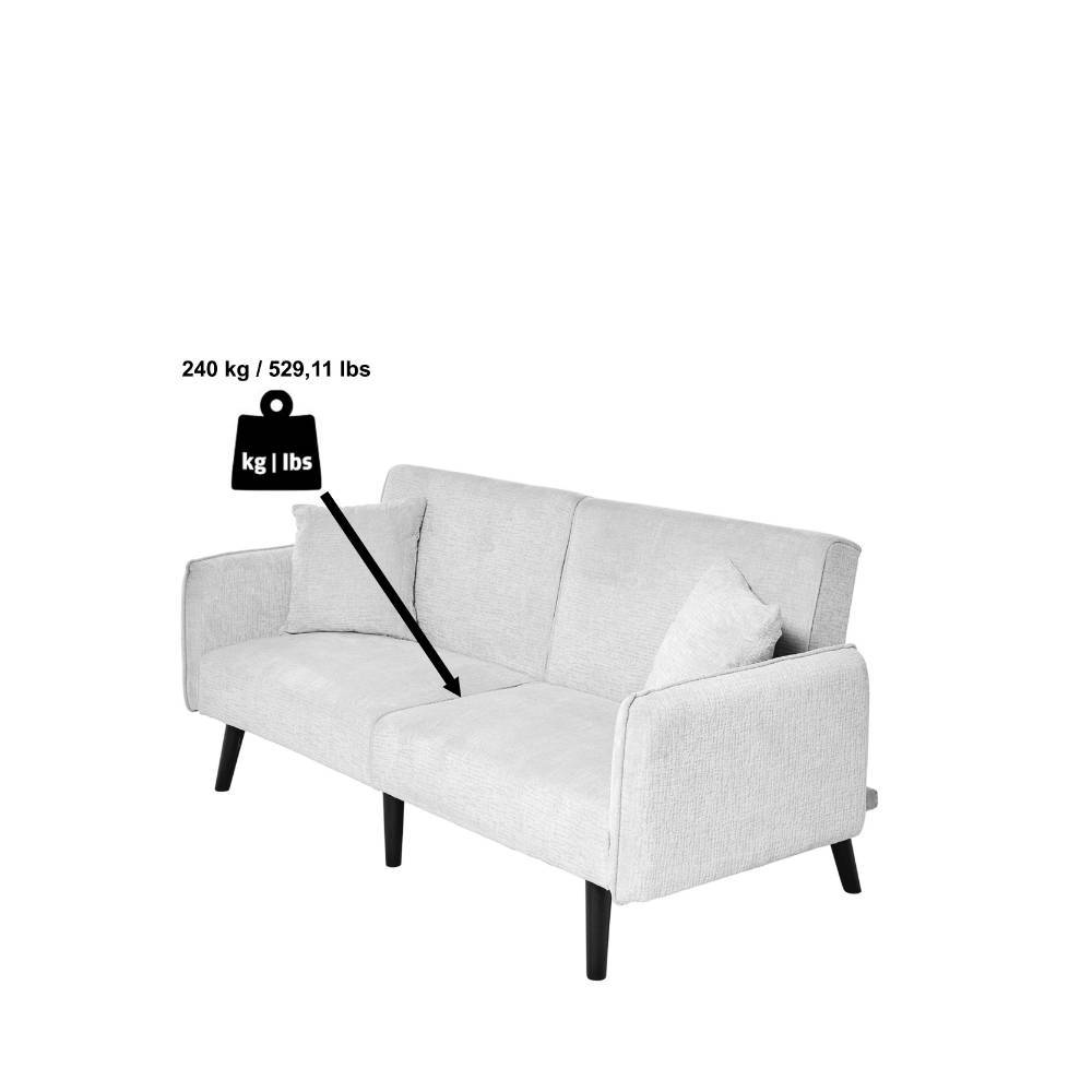 Schlafsofa Izmara aus Boucle Stoff in Champagner