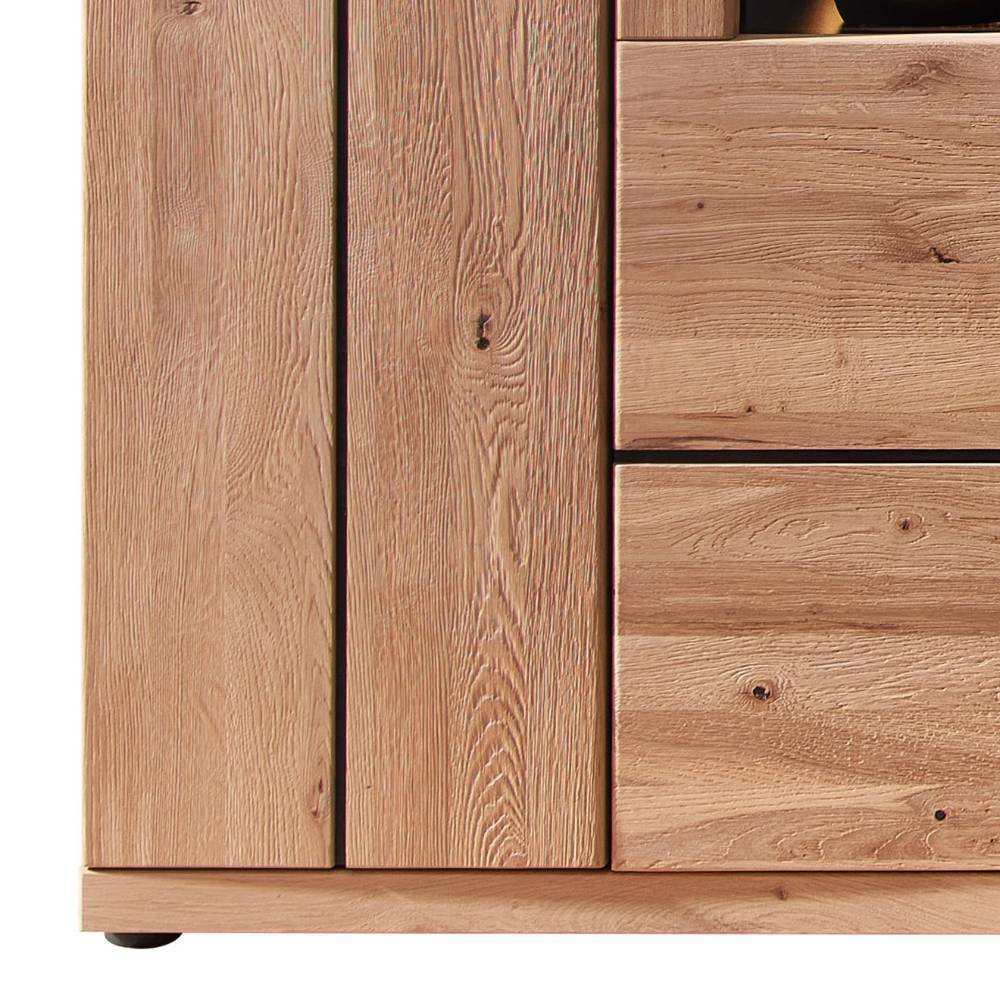 Vitrine Emly in Wildeiche Bianco und Anthrazit