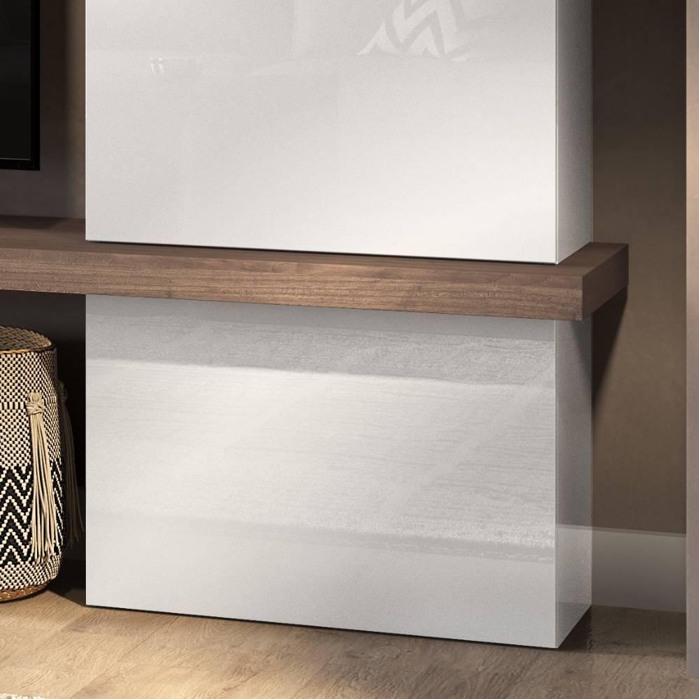 TV Wohnwand Castilu 202 cm hoch in modernem Design (neunteilig)