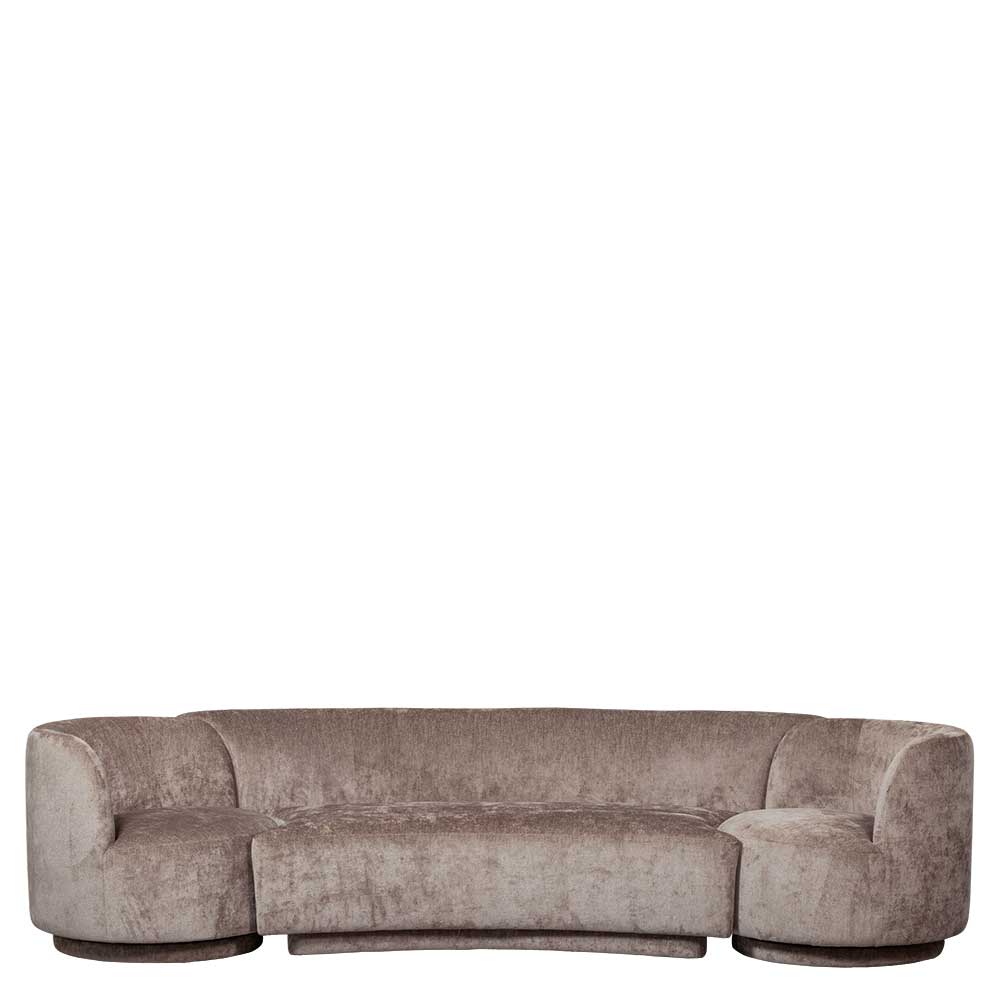 Modulsofa Vasteca aus Chenillegewebe mit vier Sitzplätzen (dreiteilig)