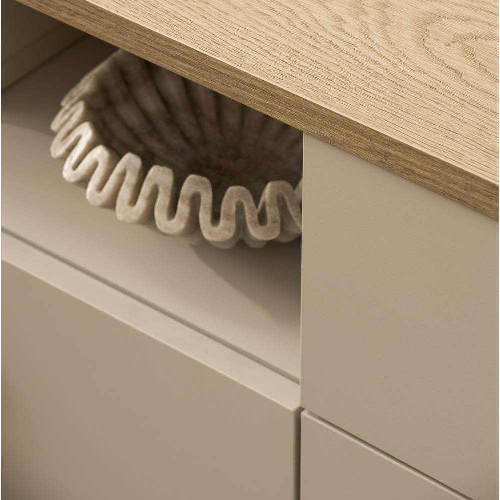 TV Lowboard Zimena 195 cm breit mit einem offenen Fach